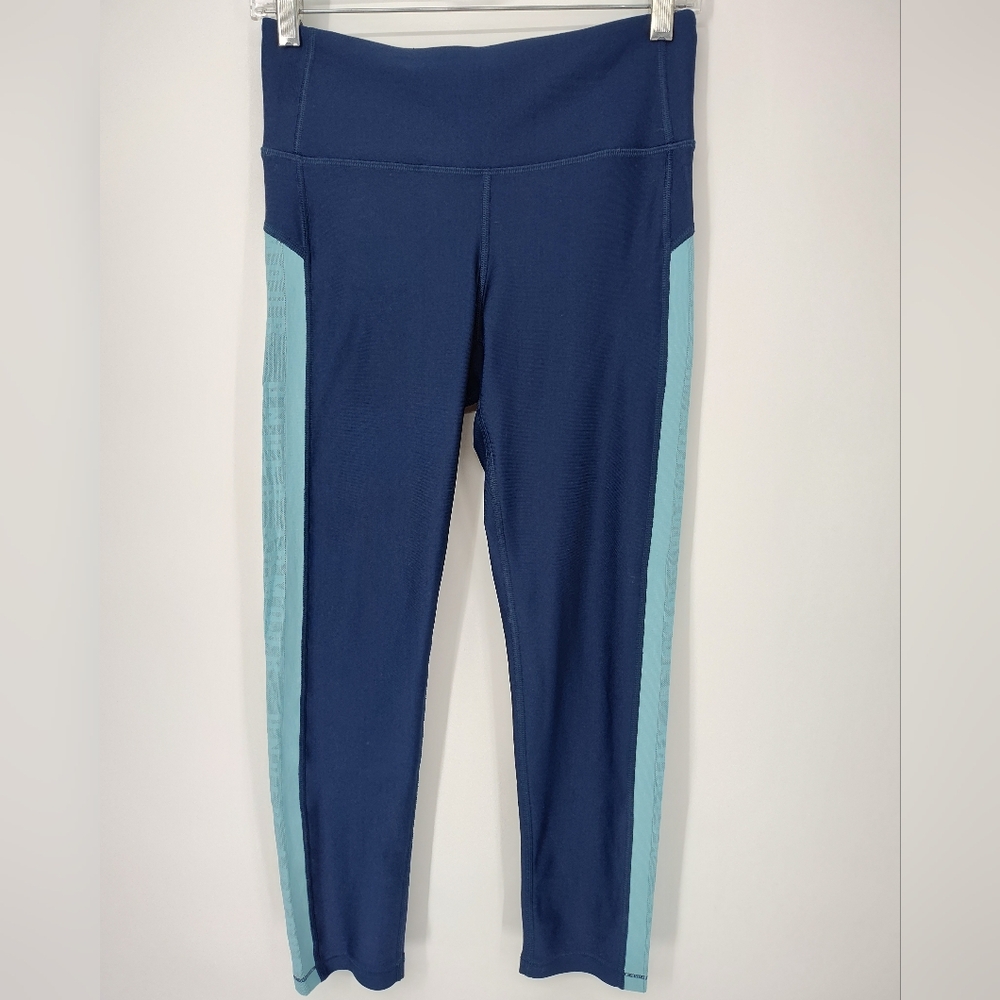 Under Armour Compression Navy And Aqua Capri Leggings Women's Medium